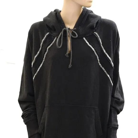 Free People We The Free In The Light Hoodie Top Oversized Embellished XL 278126